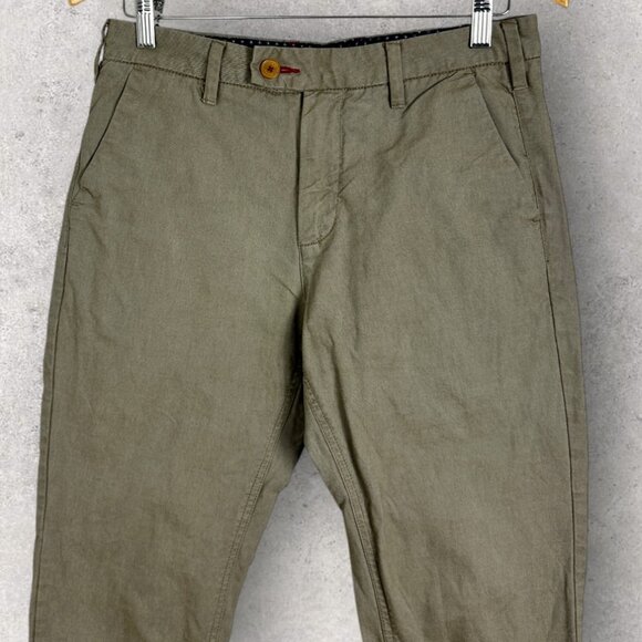 Ted Baker London Rurisk Slim Fit Chino Pants Beige Mens Size 30 Trousers Pockets - Picture 4 of 12